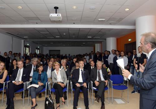 Mario Tubertini (Direttore generale CRO Aviano) interviene all'inaugurazione del Campus del Centro di Riferimento Oncologico (CRO) - Aviano 09/09/2016